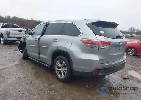 2015 Toyota Highlander Xle V6 из США, поврежденный, VIN 5TDKKRFH7FS094985